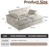 Leawin Sofa Cordsofa 2-Sitzer mit Bettfunktion, modernes Schlafsofa für Wohnzimmer, Weicher Cordbezug, flexible Kombination & ideal für kleine Räume Bild 4