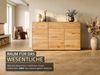 Massivart® Kommode 149 cm Breite Massivholz Wildeiche geölt »SKOV«, 2 Schubladen · 3 Drehtüren · 2 Einlegeböden · viel Stauraum Bild 3