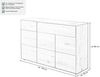 Massivart® Kommode 149 cm Breite Massivholz Wildeiche geölt »SKOV«, 2 Schubladen · 3 Drehtüren · 2 Einlegeböden · viel Stauraum Bild 4