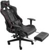 Gaming Stuhl mit Fußstütze und ergonomsichen 4D-Armlehnen gaming chair in ergonomischer Sportsitz Optik Gamer Stuhl mit verstellbaren Rückenstützkissen Bürostuhl Schwarz/Military -Rosa Bild 3