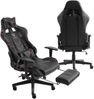 Gaming Stuhl mit Fußstütze und ergonomsichen 4D-Armlehnen gaming chair in ergonomischer Sportsitz Optik Gamer Stuhl mit verstellbaren Rückenstützkissen Bürostuhl Schwarz/Military -Rosa Bild 4