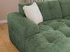Modernes Ecksofa mit Ottomane links, mit markanten Steppungen, Chenille in Grün, 234 x 161 x 79 cm Bild 5