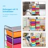 Rollwagen mit 15 stapelbaren Schubladen Rollcontainer Beistellwagen Bunt/Gelb 62,5 x 37 x 87 cm-Bunt Bild 4
