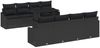 vidaXL Gartensofa-set mit Kissen 7 pcs Schwarz Poly-Rattan 3348969 Bild 2