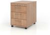 Rollcontainer AC30 58cm, 3 Schübe, Schloss RE Nussbaum Bild 4