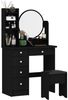 FUFU&GAGA Schminktisch mit Hocker und 5 Schubladen, 80 B x 40 T x 135H cm Bild 5