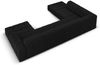 Micadoni Panorama Ecksofa Jennifer 7-Sitzer Links Samt Schwarz Bild 3