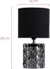 Pauleen Tischleuchte Crystal Glow, ohne Leuchtmittel, E14, max. 20W E14, schwarz/grau, 230V, Stoff/Glas Bild 4