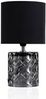 Pauleen Tischleuchte Crystal Glow, ohne Leuchtmittel, E14, max. 20W E14, schwarz/grau, 230V, Stoff/Glas Bild 2