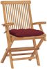 vidaXL Gartenstühle mit Weinroten Kissen 4 Stk. Massivholz Teak 3065641 Bild 2