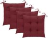 vidaXL Gartenstühle mit Weinroten Kissen 4 Stk. Massivholz Teak 3065641 Bild 3
