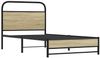 vidaXL Bettgestell ohne Matratze 100x190 cm Sonoma-Eiche Holzwerkstoff 4100422 Bild 3