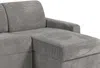 Vente-unique - CALITO Sofa SamtStoff Grau - B 223 cm152 cm x H 85 cm x L 298 cm Bild 5