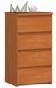 Home Collective Kommode 40 cm breit Holz Highboard Sideboard für Flur Schlafzimmer Wohnzimmer (Mehrzweckschrank Schrank schmal Kommode Schlafzimmer mit Schubladen), Kinderzimmer Organizer, 73 cm hoch mit 4 Schubladen Erle Bild 4