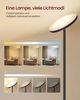 VASAGLE LED Standleuchte 30W, drehbarer Kopf, Stehlampe mit Fernbedienung, Timer, für Schlafzimmer, Memory-Funktion, schwarz Bild 3