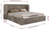 Polsterbett Bett mit Holzlattenrost Schlafzimmer Bett Doppelbett gepolstertes Kopfteil Pocket Matratze - EMORA CLASSIC - 180x200 cm - Hellbraun Cord - VIRE LUX Bild 4