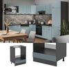 Herdumbauschrank R-Line Blau-Grau 60 cm , AP Eiche Vicco Bild 2
