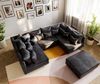 Wohnlandschaft Clovis Anthrazit Antik Optik modular Hocker Bild 4