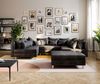 Wohnlandschaft Clovis Anthrazit Antik Optik modular Hocker Bild 2