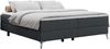 Boxspringbett - Doppelbett mit Multipocket-Matratze - LESS -140x200 - Dunkelgrau Stoff - H4 Bild 3