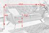 KAWOLA Sofa CHARME 3-Sitzer Cord steingrau 94 x 95 x 225 cm Bild 5
