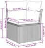 vidaXL 6-tlg. Garten-Sofagarnitur mit Kissen Schwarz Poly Rattan 3217625 Bild 5