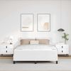 vidaXL Bettrahmen mit Matratze Reinweiß 140 x 200 cm Stoff 3398634 Bild 3
