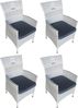 Mandalika Garden MONACO Polyrattan Diningsessel mit Alu-Gestell icewhite Bild 1
