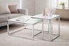 Satztisch >Reno< in weiß, MDF und Metall - 70x50x70cm (BxHxT) Bild 3