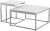 Satztisch >Reno< in weiß, MDF und Metall - 70x50x70cm (BxHxT) Bild 2
