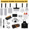 OSTWOLKE Grillbesteck-Set Grillspachtel Plancha Zubehör Teppanyaki BBQ Set Edelstahl, (27, 27 tlg), Geschenkset Bild 2