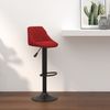 Barhocker DUKE höhenverstellbar Weinrot Samt | Barstühle drehbar Küchenhocker Thekenhocker für Küche Hausbar Bild 3