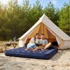 Avenli Luftmatratze Luftbett Camping für 2-3 Personen mit Pumpe & 2 Kissen 203x183x22cm, (aufblasbar Ideal als Reisebett oder Isomatte, 1-St, Set mit Luftpumpe und Kissen), Indoor und Outdoor mit beflockter Oberfläche Bild 4