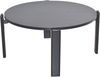 Klassicher Couchtisch mit Massivholz Beinen, rund, schwarz Bild 2