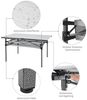 KingCamp Campingtisch Campingtisch Camping Rolltisch, Klapptisch Garten Falttisch Alu 136x70 cm Bild 3