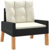 vidaXL 4-tlg. Garten-Lounge-Set mit Kissen Poly Rattan&Massivholz 319689 Bild 5