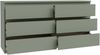 Forte EDMORE Kommode 150 160, moderne Kommode mit 6 Schubladen, Holzwerkstoff, Salbei, 153,9 cm breit x 79,8 cm hoch x 42,2 cm tief Bild 5