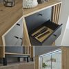 Waschbeckenunterschrank >Vassili< in Schwarz-Eiche Artisan Nachbildung Bild 4