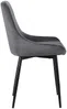 Vente-unique - MASURIE Stuhl SamtStoff Grau - B 56 cm x H 85,5 cm x L 49 cm Bild 5