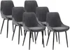 Vente-unique - MASURIE Stuhl SamtStoff Grau - B 56 cm x H 85,5 cm x L 49 cm Bild 2