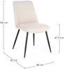Esszimmerstuhl Oronu 4er-Set aus Stoff, modernes Design, beige und schwarz, gepolstert, Bizzotto Bild 5