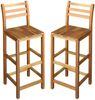 Barhocker 2 Stk. Massivholz Akazie [44130] Bild 2
