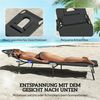 Outsunny Gartenliege mit Gesichtsloch, Kopfkissen, 4-Fach verstellbare Rückenlehne, Liegestuhl, 1 St, Sonnenliege, bis 120 kg belastbar, für Garten Strand Pool Schwarz Bild 4