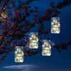 MARELIDA LED Solarleuchte LED Solar Glas Windlicht Laterne Einmachglas für Terrasse 13cm 2er Set, LED Classic, warmweiß (2100K bis 3000K) Bild 4