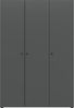 Kleiderschrank 3-türig (B/H/T: 120x176x51 cm) in anthrazit Nachbildung Bild 2