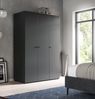 Kleiderschrank 3-türig (B/H/T: 120x176x51 cm) in anthrazit Nachbildung Bild 5