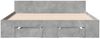vidaXL Bettgestell mit Schubladen Betongrau 120x190 cm Holzwerkstoff 3280779 Bild 4