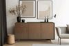 Dmora Sideboard Aronne, Wohnzimmer-Sideboard, Wohnzimmer-Buffet mit 3 Türen und 1 Schublade, 100 % Made in Italy, 170 x 42 x 78 cm, Braun und Walnuss Bild 2