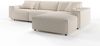 KAWOLA Sofa RANI Ecksofa Cord cremeweiß Recamiere rechts 71 x 189 x 299 cm Bild 2