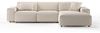 KAWOLA Sofa RANI Ecksofa Cord cremeweiß Recamiere rechts 71 x 189 x 299 cm Bild 3